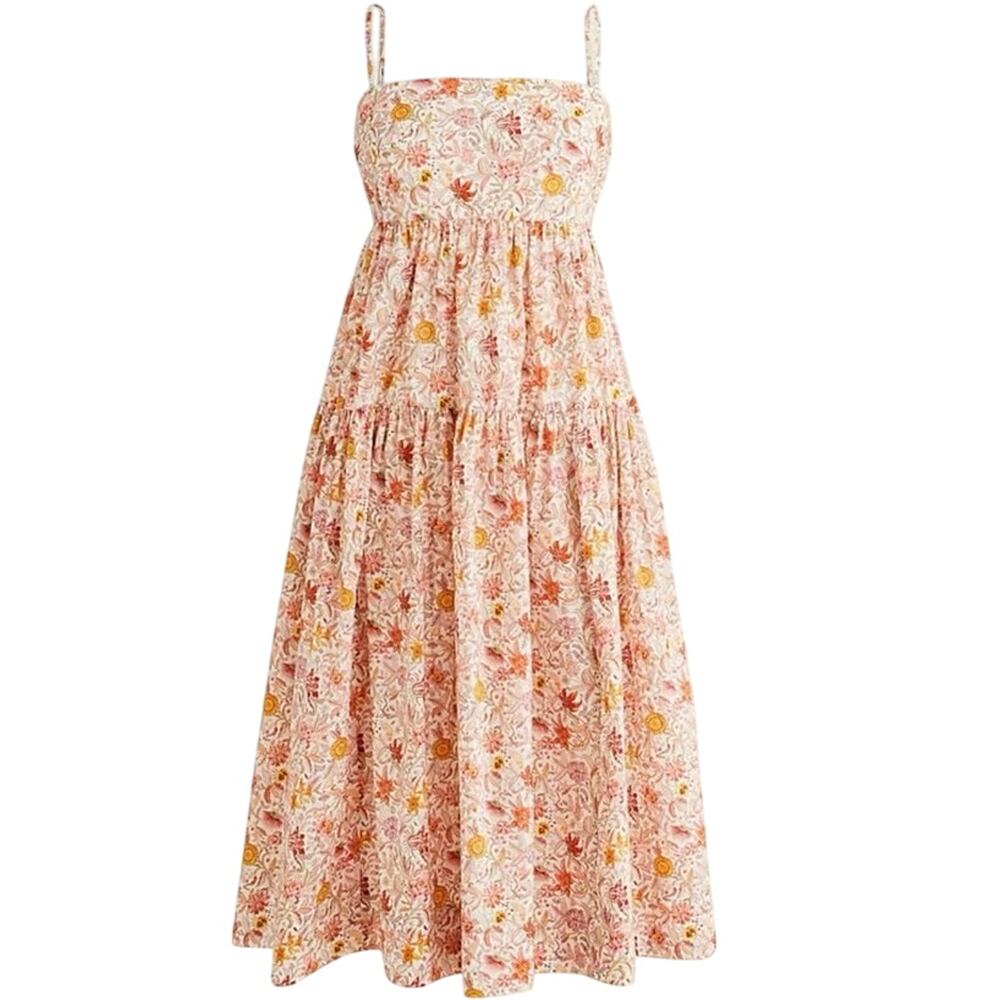 NWT J. Crew Tiered floral dress Liberty Garden of Life fabric size 12